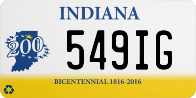 IN license plate 549IG