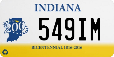 IN license plate 549IM