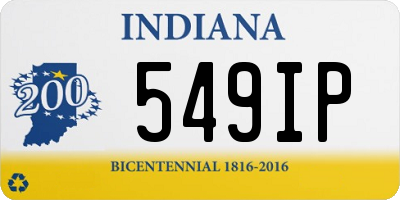 IN license plate 549IP