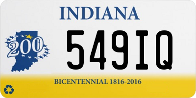 IN license plate 549IQ