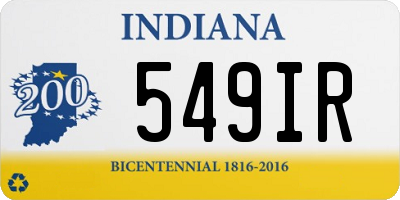 IN license plate 549IR