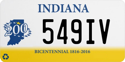 IN license plate 549IV