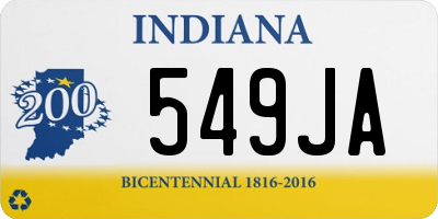 IN license plate 549JA