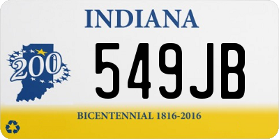 IN license plate 549JB