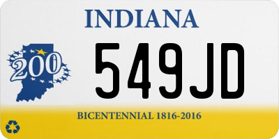 IN license plate 549JD
