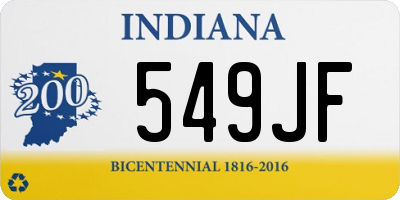 IN license plate 549JF