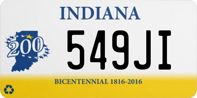 IN license plate 549JI