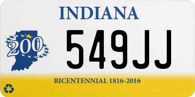 IN license plate 549JJ