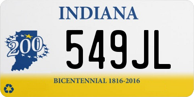 IN license plate 549JL