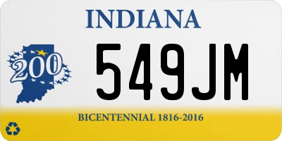 IN license plate 549JM