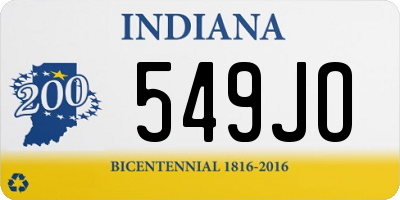 IN license plate 549JO