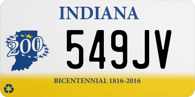 IN license plate 549JV