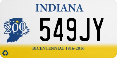 IN license plate 549JY