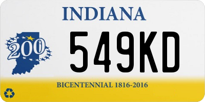 IN license plate 549KD