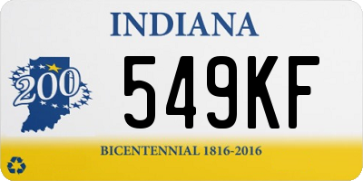 IN license plate 549KF