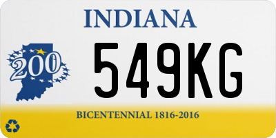 IN license plate 549KG