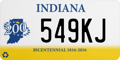 IN license plate 549KJ