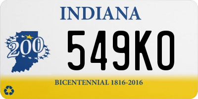 IN license plate 549KO