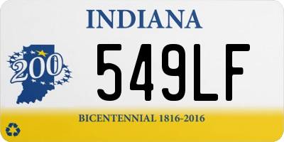 IN license plate 549LF