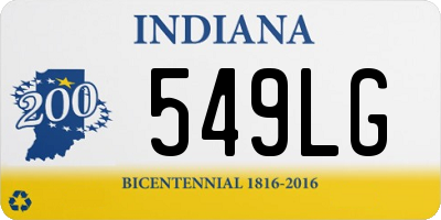 IN license plate 549LG