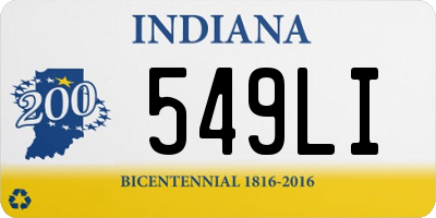 IN license plate 549LI