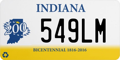 IN license plate 549LM