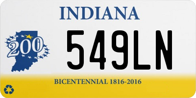 IN license plate 549LN