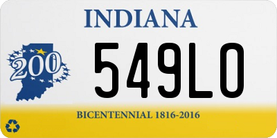 IN license plate 549LO
