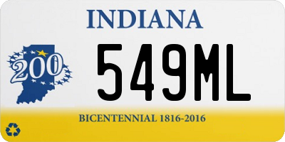 IN license plate 549ML