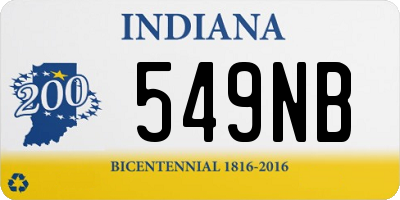 IN license plate 549NB