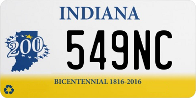 IN license plate 549NC