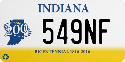 IN license plate 549NF