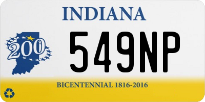 IN license plate 549NP