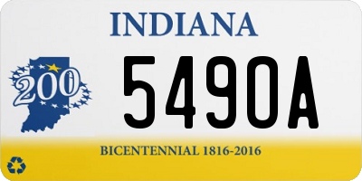 IN license plate 549OA