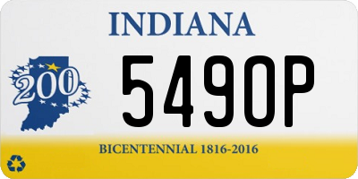 IN license plate 549OP