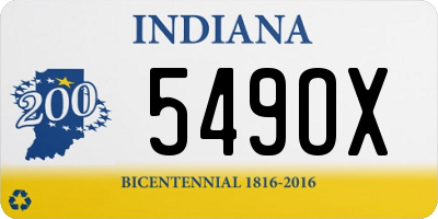 IN license plate 549OX