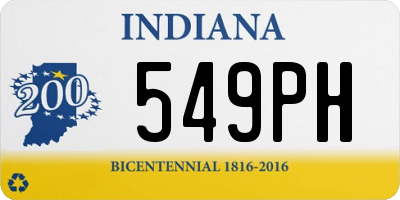 IN license plate 549PH