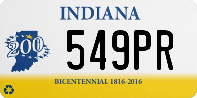 IN license plate 549PR