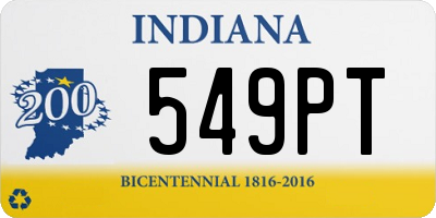 IN license plate 549PT