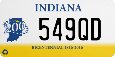 IN license plate 549QD