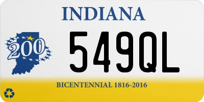 IN license plate 549QL