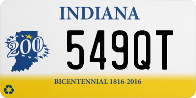 IN license plate 549QT