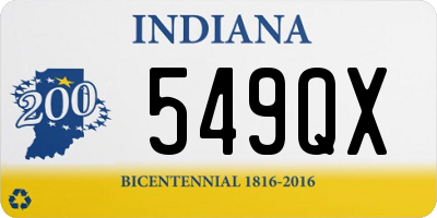 IN license plate 549QX