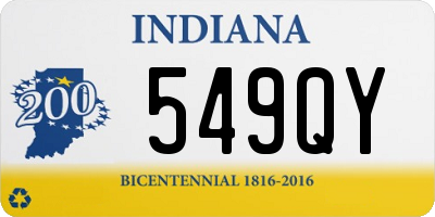 IN license plate 549QY