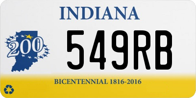 IN license plate 549RB