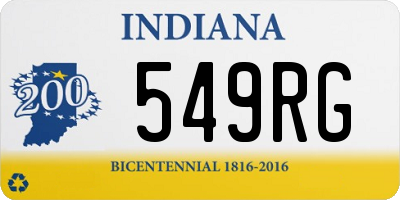 IN license plate 549RG