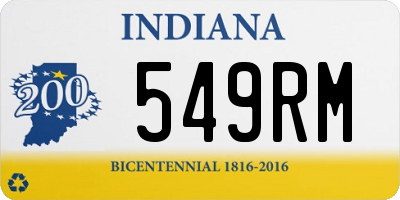 IN license plate 549RM