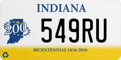 IN license plate 549RU