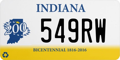 IN license plate 549RW