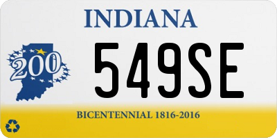 IN license plate 549SE